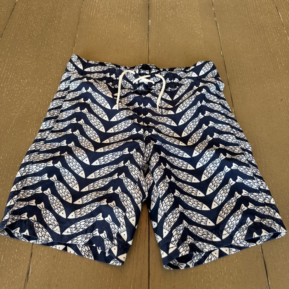 Janie and Jack Toddler Boys’ Blue Fish Swim Trunks & Board Shorts • Size 4 (XS) - Picture 8 of 12